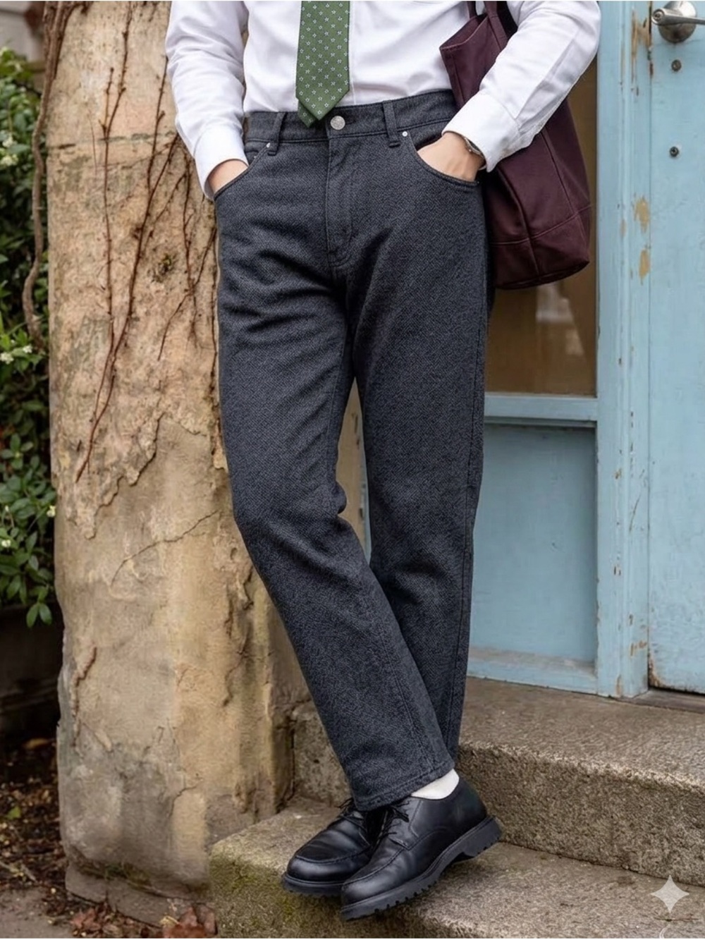 Calvin Klein Jeans Men's Straight Fit Grey Pants 34x32